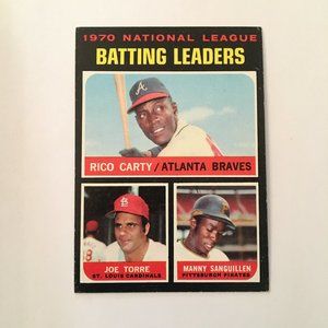 1971 Topps Rico Carty Joe Torre Cardinals Sanguillen 1970 Batting Leaders NL